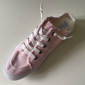 Pink low-back/slide-on shoes size 11